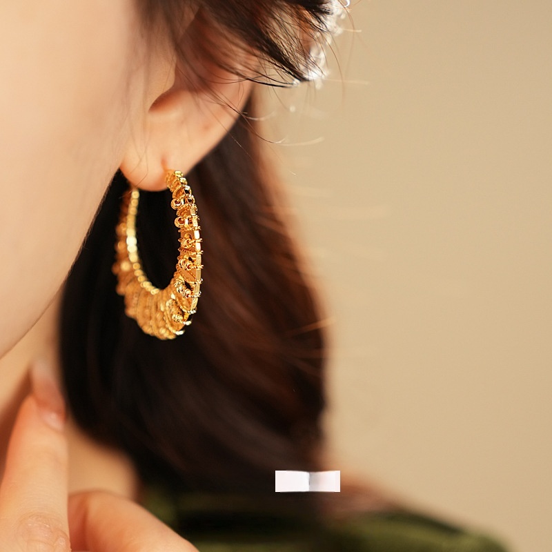 New Fashion Designer Earring Gold plated Round Hoop Earrings for Woman with zircon diamonds Earring Trend Classic Party Wedding Pendant Jewelry Gift