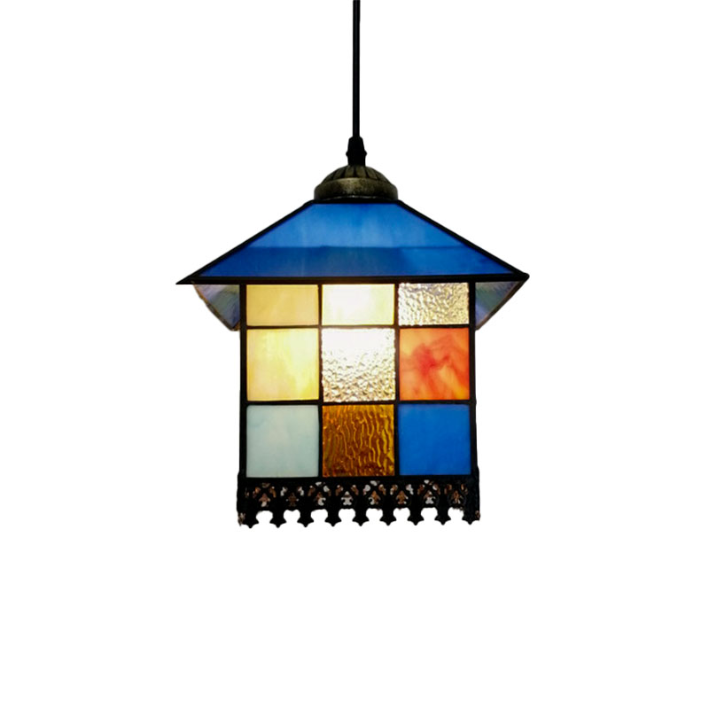Elegant Tiffany-Style Glass Pendant Light Fixture for Living Rooms, Kitchens & Restaurants