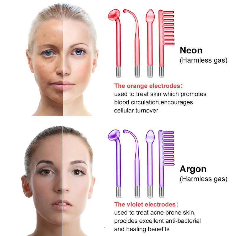 High Frequency Therapy Wand Professional Hine Care Skin Tightening Device Beauty Products Anti Wrinkle Face Clean