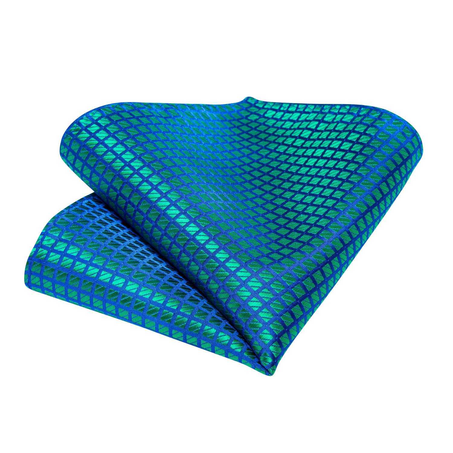 DiBanGu Men Necktie Teal Blue Paisley Designer Silk Wedding Tie For Men Tie Hanky Cufflink Tie Set Business Party Dropsing X250407