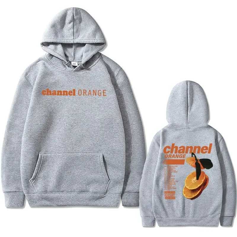 Rap singer Frank Orange Graphic Hoodie Ocean oversized sweatshirt blonde hip-hop retro mens fashion streetwear W250408