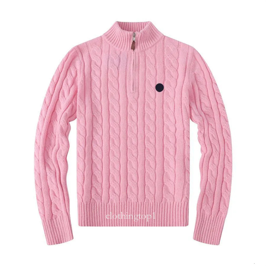 Ralphlys Sweaters Cardigan Designer Mens Ralf Luren Sweaters Pull Wool Casual High Quality Pull Half Zip Women Hoodie Polo Jacket Winter Long Sleeve Polo Sweater 50a