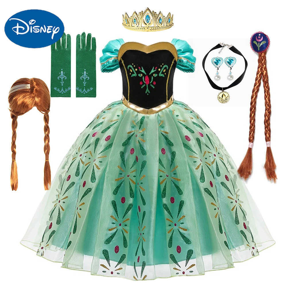 Disney Full Printing Kids Cosplay Anna Princess Costume Fancy Birthday Carnival Party Prom Dress Toddler Role Play Clothing Outfits X250408