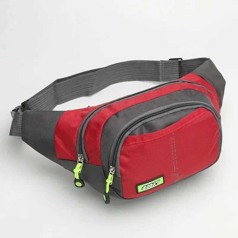 Travel waist bag zipper outdoor sports shoulder bag mens and womens waterproof fashionable large capacity adjustable Z250407