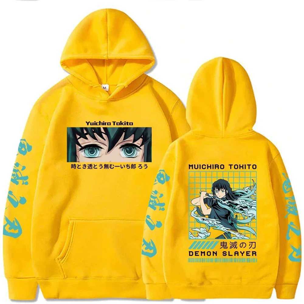 Demon Slayer Japanese Anime Mens Hoodie Harajuku Muichiro Tokito Graphic Print Plus Size Sweetgirl Streetwear Female Pullover W250408