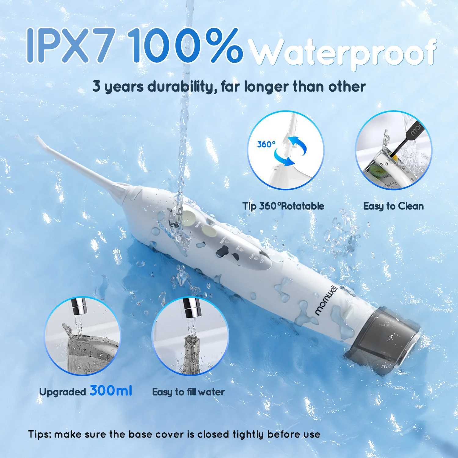 Water braces for teeth cleaning 4-pin 3-mode portable cordless D52 water braces IPX7 waterproof oral braces M250408