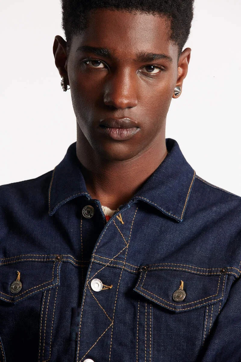 2024 springsummer washed hole old denim jacket fashionable slim fit fashion 250408Z