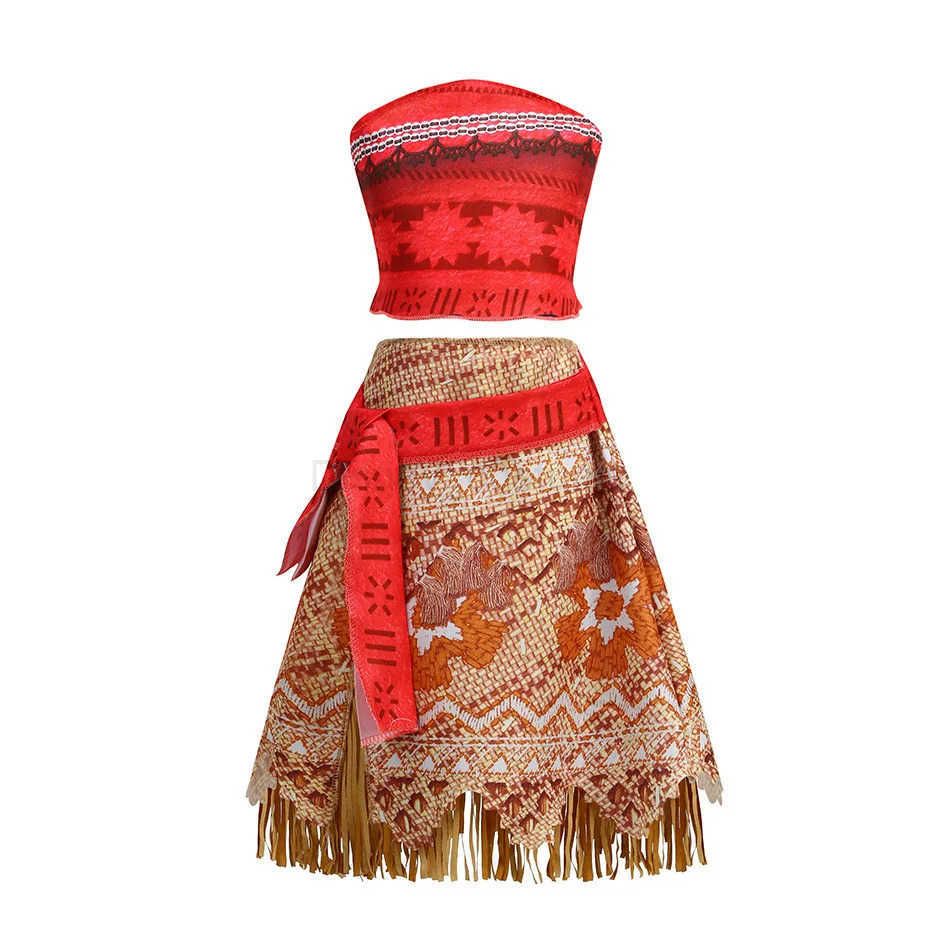 Disney Moana Ocean Adventure Girl Role Playing Costumes Vaiana Princess Childrens Costumes Halloween Vestitos Carnival Party Costumes X250408