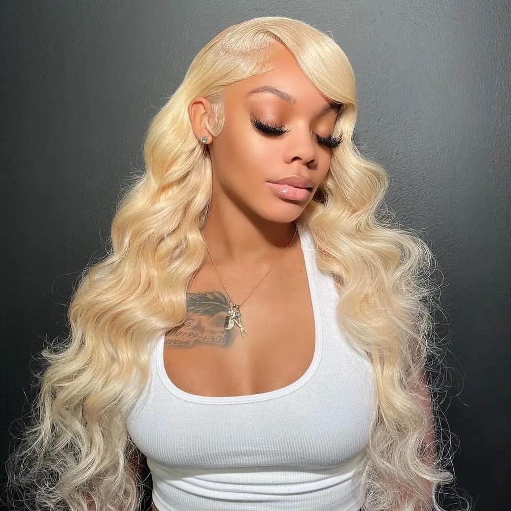 13X4 HD Lace Front Wig 613 Blonde Body Wave For Women