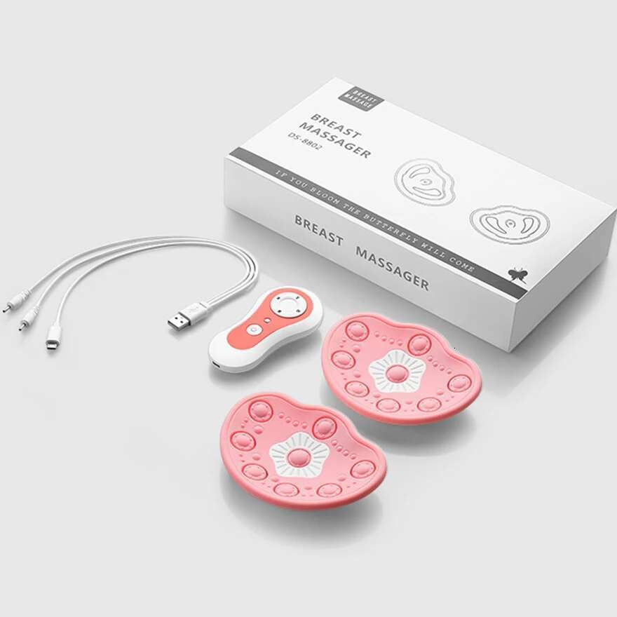 Pads With Hot Compress Wireless Vibration Chest Massager Breast Enhancement Instrument Red Light Massage Therapy