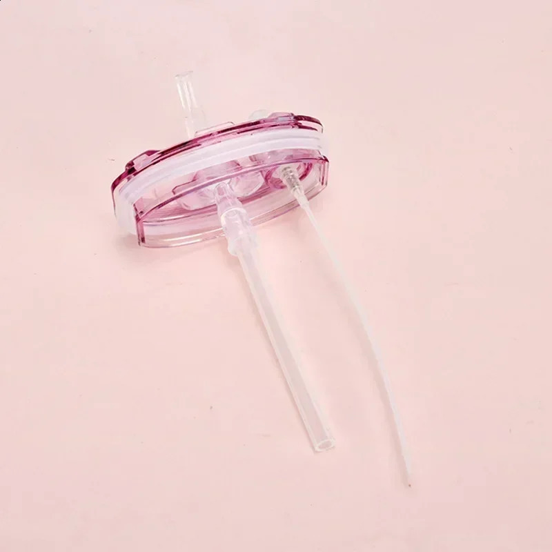 450ml Donut Shape Cup Kids Luminous Plastic Drink Water Bottle with Straws Cartoon Spray Bottle for Kids Outdoor Water Bottle 250408