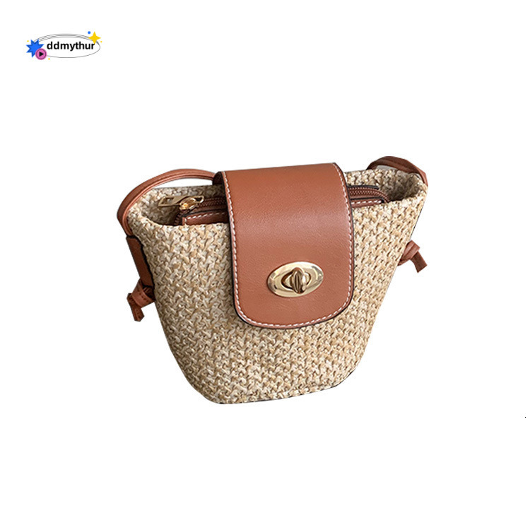 Niche Design Summer 2023 New Fashion Women's Crossbody ins Grass Weaving Beach Bag ddmythur