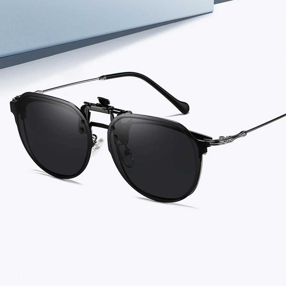 VIVIBEE mens polarized lens flip clip sunglasses womens large-sized driving sunglasses with clip 2025 trend products W250408