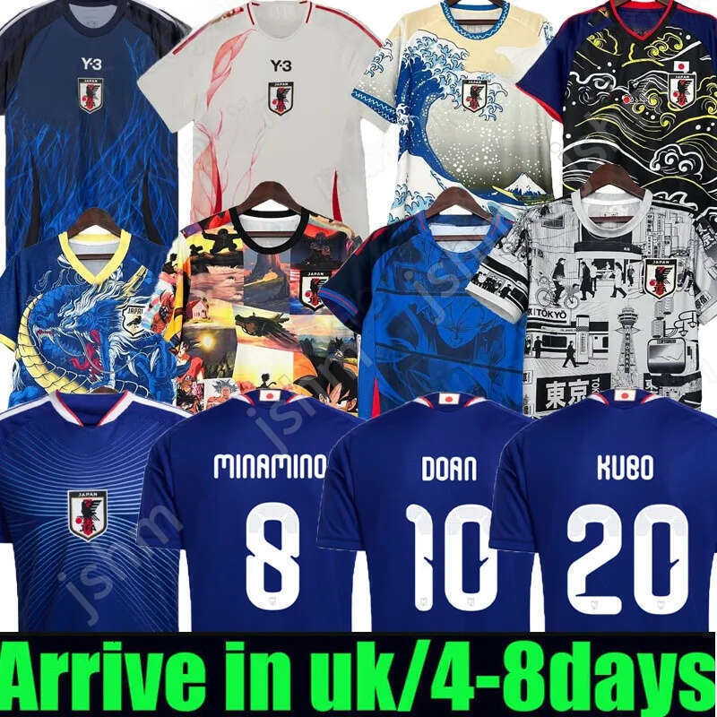 Japan jersey 2026 World Cup Soccer Jerseys Classic Cartoon Tracksuit: MINAMINO, TOMIYASU, TSUBASA & More - Breathable Football Shirt for Fans player version