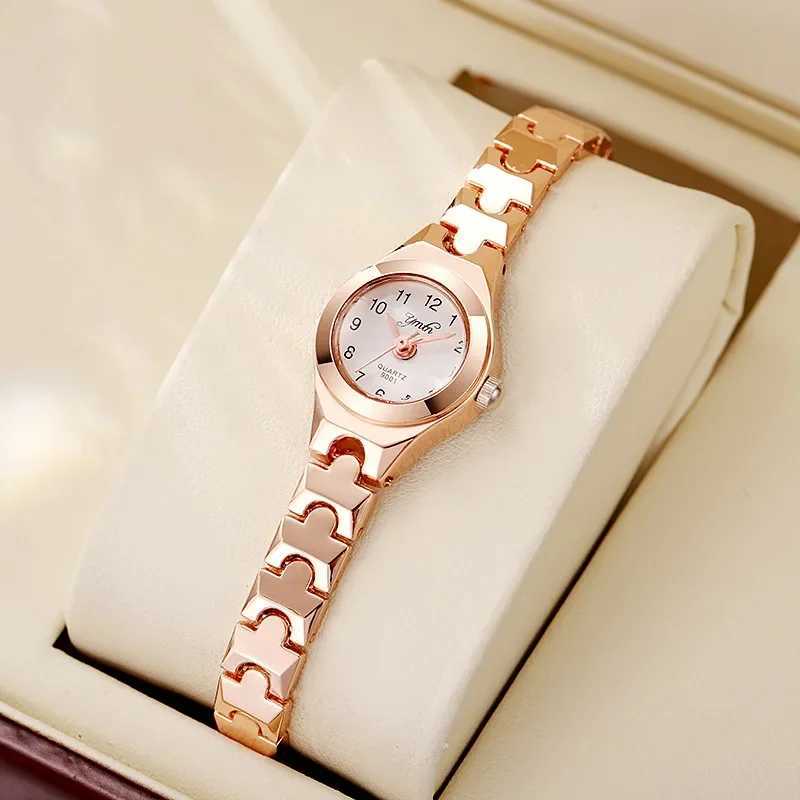 Elegant Womens Watch Rose Gold Luxury Steel Bracelet Womens Watch GiftT250408