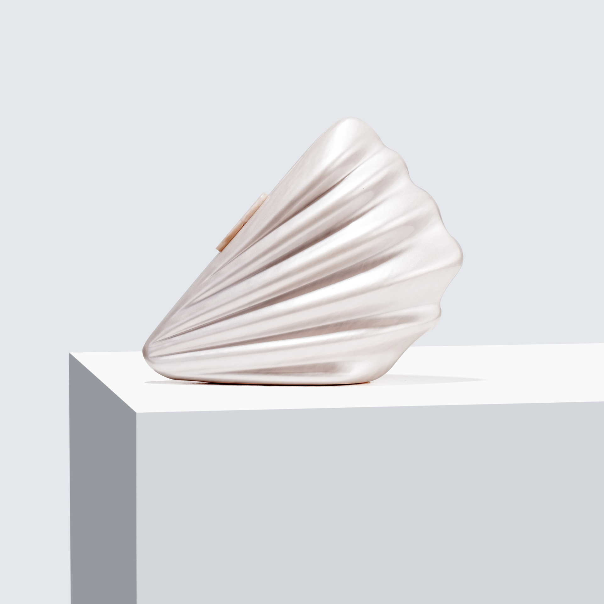 Womens New Single Shoulder Diagonal Straddle Bag Fan shaped Shell Acrylic Bag Fashion Wedding Dinner Handheld Bag