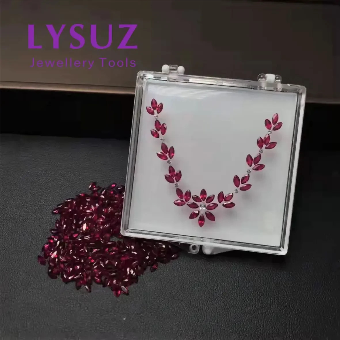 10pcs Adhesive Gems Box Diamond Display Box Show Case Packaging Tray Jewelry Acrylic Sticky Small Gemstone Modeling 250407