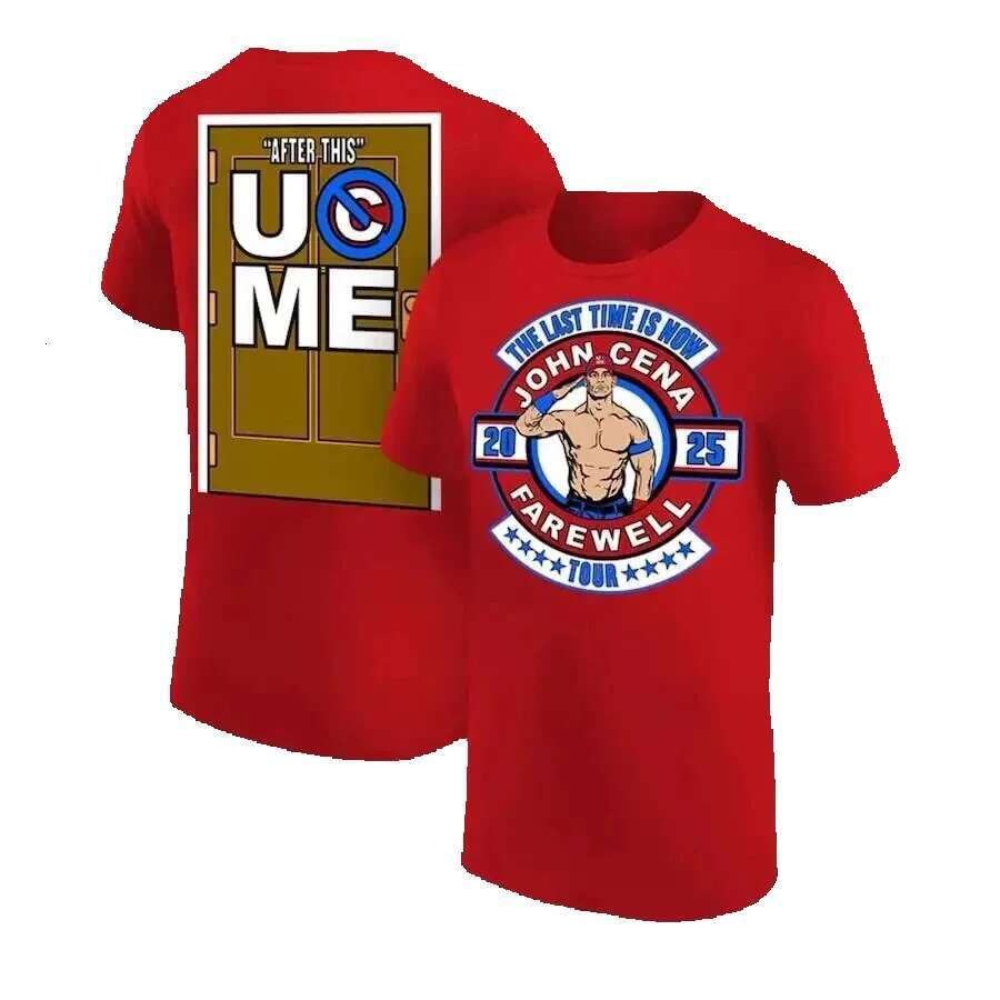 Cotton John Cena Adieu Tour Summer Short sleeved Women's Top Men's Clothing T-shirt
