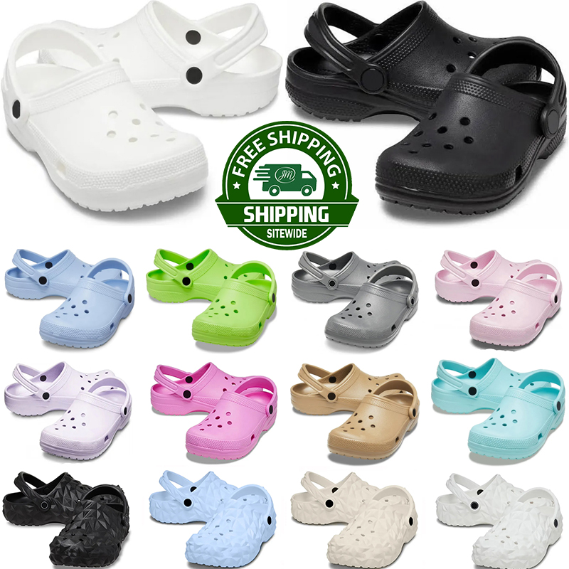 Free Shipping designer sandals womens Clog kids shoes croc slippers Casual slides Buckle mens triple black white Colourful Room Sandale