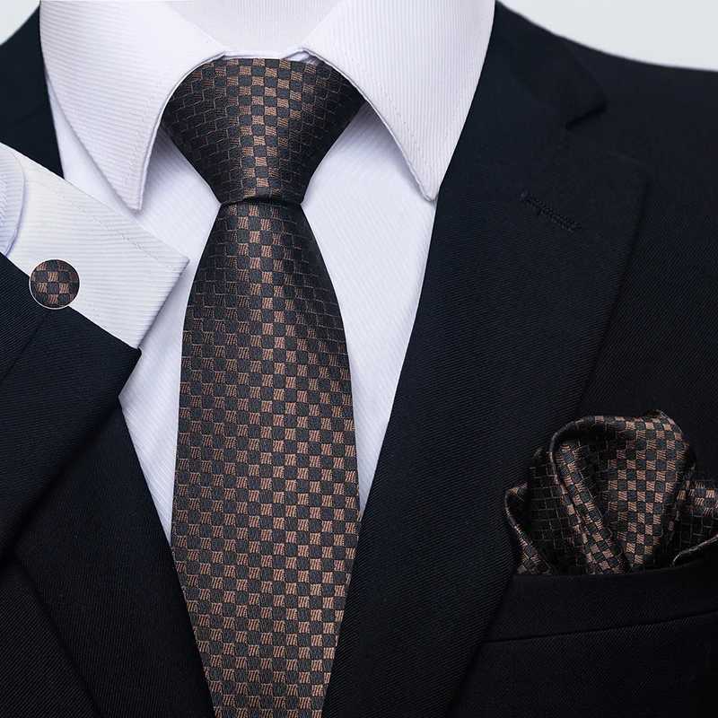 Brand Fashion 8 cm Tie Pocket Squares Set Wedding Present Necktie Suit Accessories Fit Formal Party Holiday Gift X250407