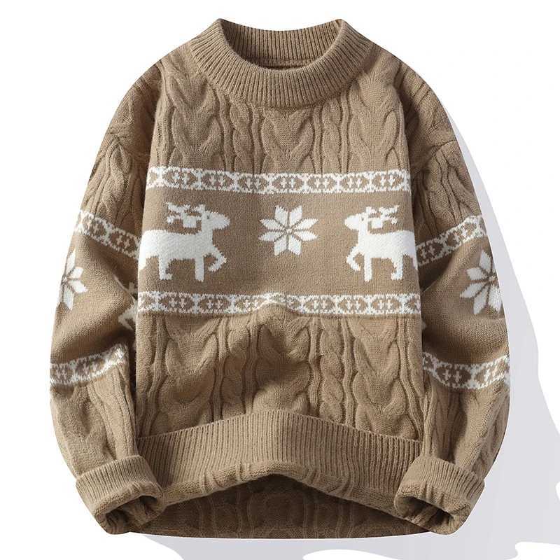 2024 New Fall Winter Cashmere Sweater Men Thick Warm Mens Sweaters With Dr Korean Harajuku Christmas Jumper S251110