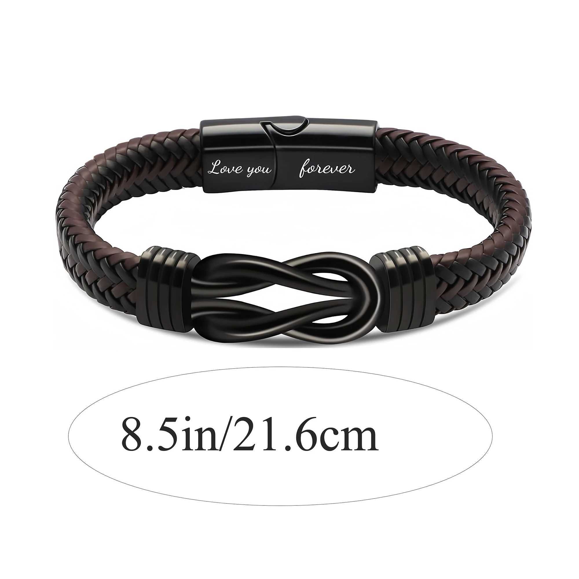 Vntines Day Gifts for Him Birtay Gifts for Man To My Man Gift Bracelets for Man Leather Bracelets for Boyfriend HusbandC250408