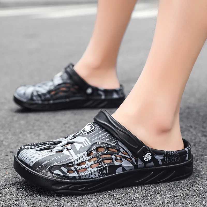New Arrival Mens summer shoes mens hole sandals hollow breathable flip sandals Aqua shoes fashionable beach sliders large size 47 48 49 T250407