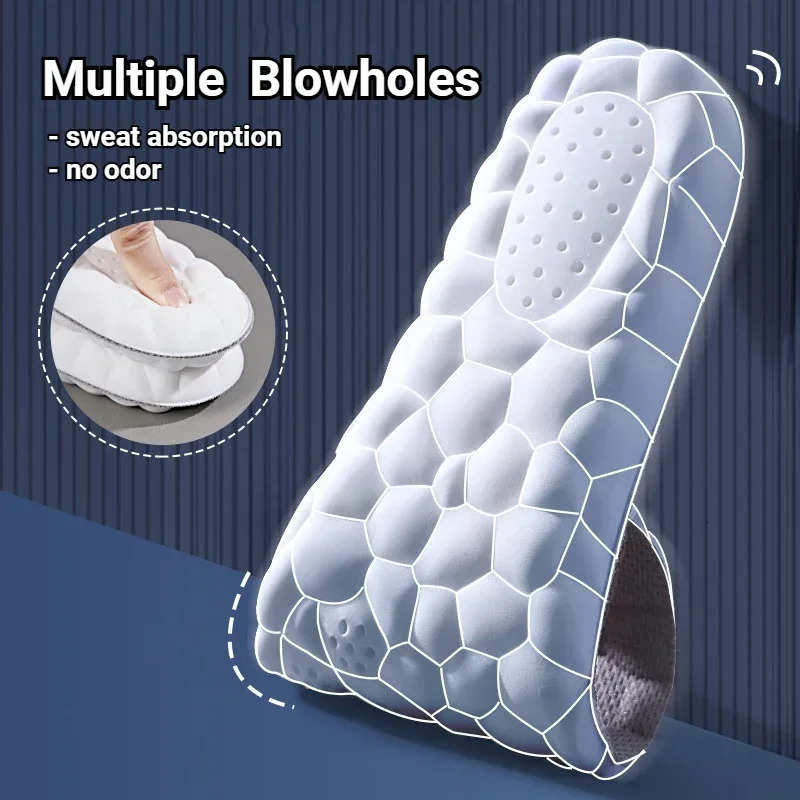 4D Massage Insoles Super Soft Sports Shoes Insole for Feet Running Baskets Shoe Sole Arch Support Orthopedic Inserts Unisex 250408