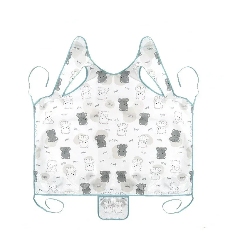 Baby Bibs Baby Coverall Dining Chair One-piece Waterproof Anti-dirty Bib Baby Eating Fedding Bib Apron Kids Feeding Burp Cloth 250408