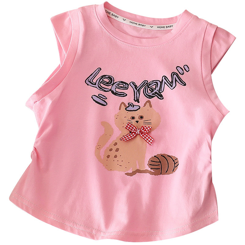 Ddmyshoesvip Pure Cotton Women S Treasure Slim Fit Pleated Waistband Top Cartoon T Shirt Girls Stylish Vest
