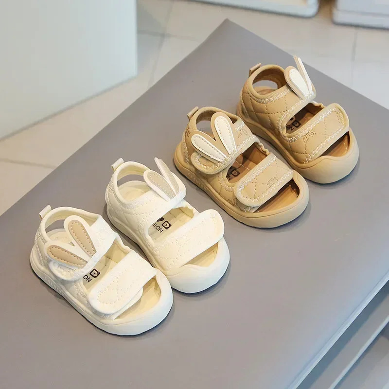 Kids Boys Rabbit Ear Sandals Summer Cute Girls Infant Beach Sport Sandal Anti Slip Soft Sole Kids Toddler 250407