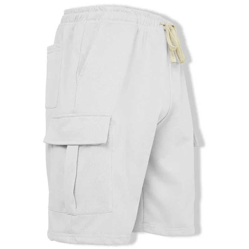 Mens casual sports shorts summer 8-color elastic solid color breathable fitness running training large-sized sportswearXJ250407