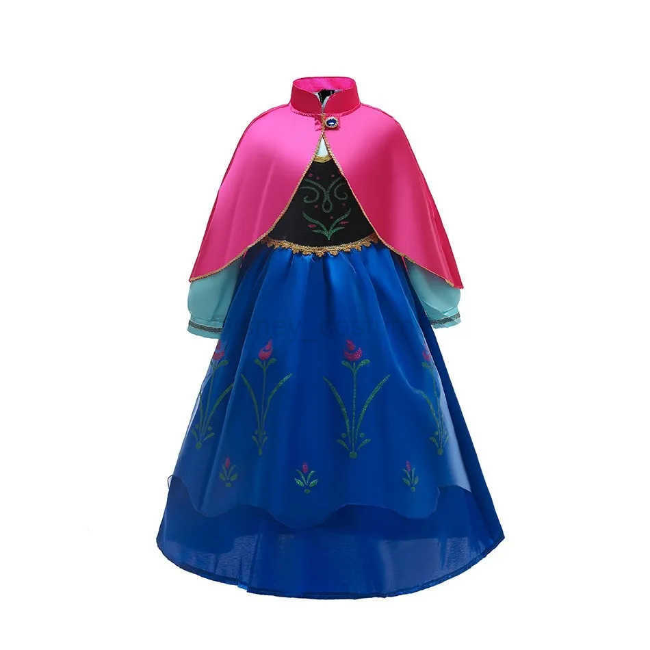 Disney Girl Elsa Anna dress childrens role-playing Christmas flower costume childrens Belle performance sequin costume princess birthday dress X250408
