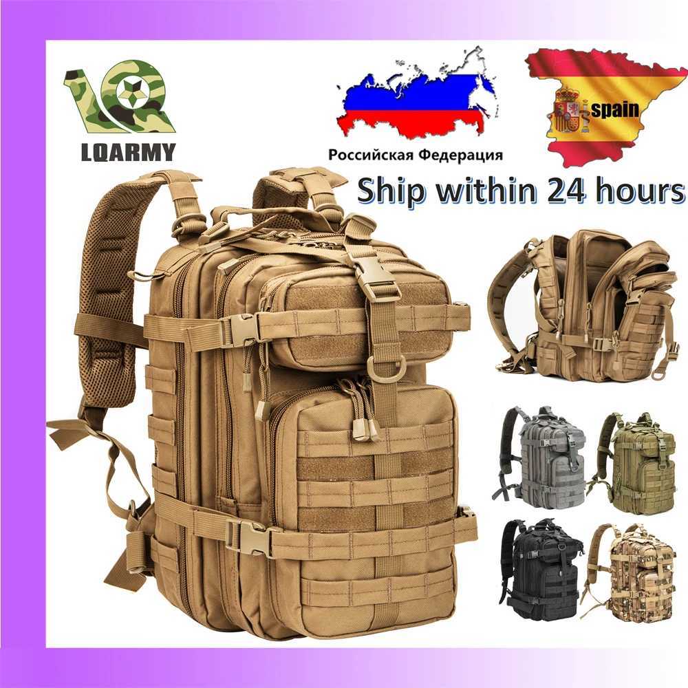 35L Tactical Backpack Molle Assault Rucksack Men Women Backpacks Travel Camping Hunting Hiking BackpackC250407
