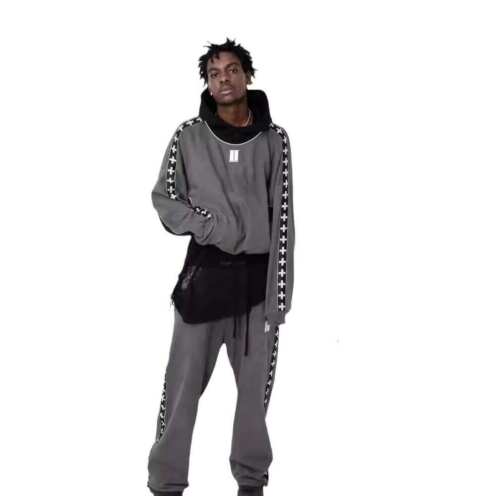 High temperament street contrasting men's and women's outerwear trendy fashion loose autumn hoodie gift for boys