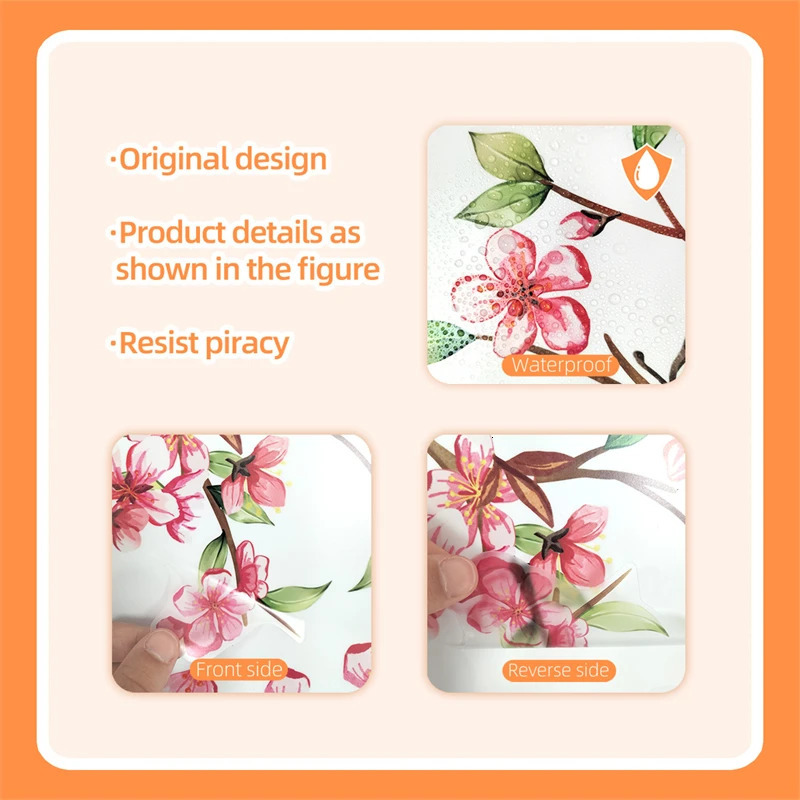 Living room large pink flower tree wall sticker home decoration removable wallpaper childrens room girls bedroom wall art mural sticker 250408