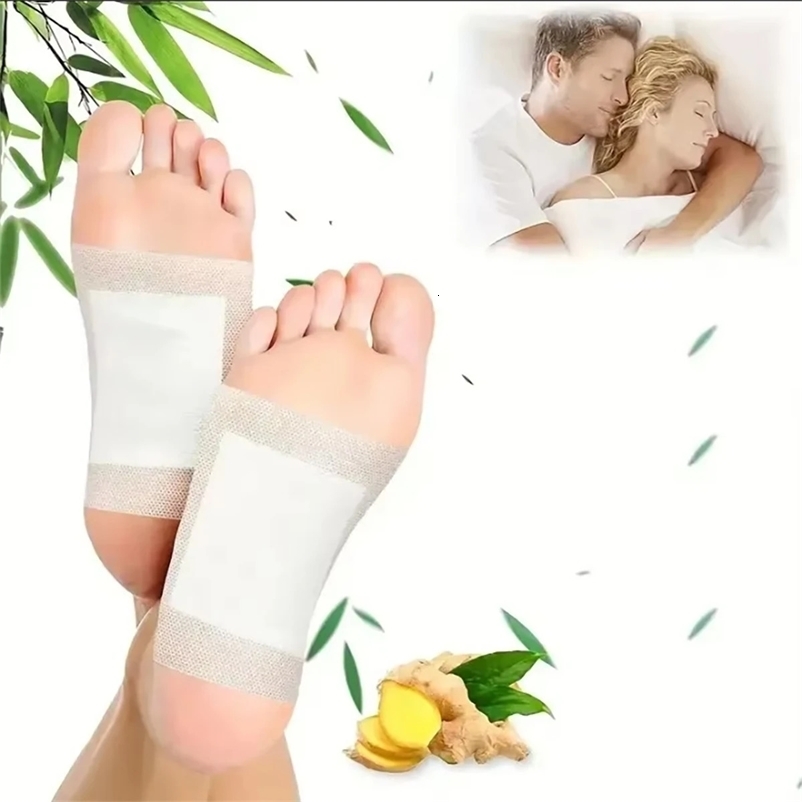 50 Adhesive Foot Pads Natural Bamboo Powder for Deep Cleaning Moisturizing Relaxation After 250407