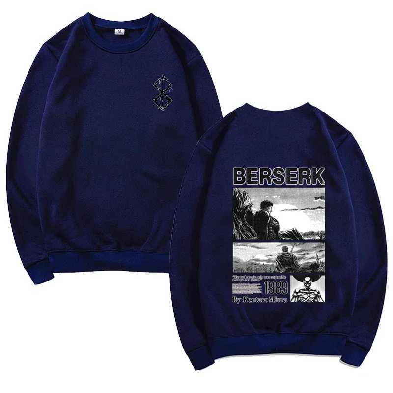 Autumn/Winter Mens Round Neck Sweatshirt Intestinal Fury Printed Manga Swordsman Gatsu Sacrifices Zodd Anime Sweatshirt W250408