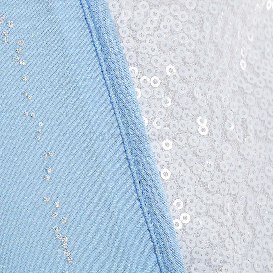 Disney Elsa Girls Birthday Party Dress Blue Long Sleeve Carnival Dress Childrens Princess Dress X2504081