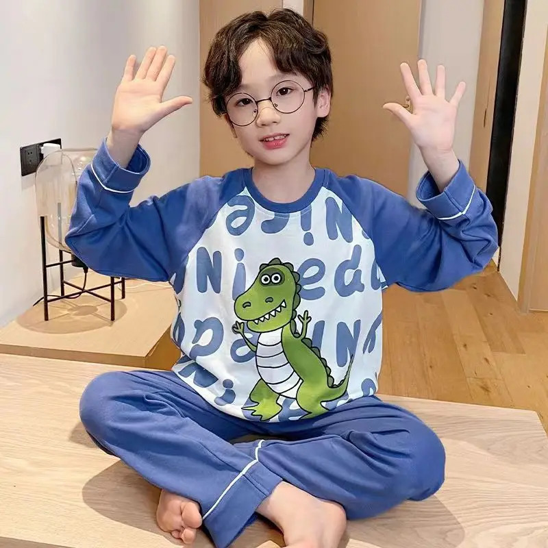 Loungewear Boy Childrens Pajamas Pijama Pajama Sets Clothes Sleepwear Robe Clothing Mother Kids 250407