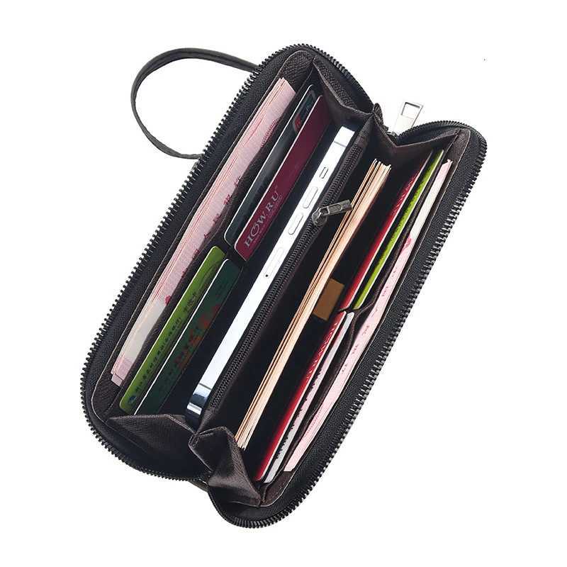Mens Long Wallet Vintage Zipper Coin Purses Card Holder Business Clutch Bag Phone Money Purses Porable PU Leather Wallet H2511071