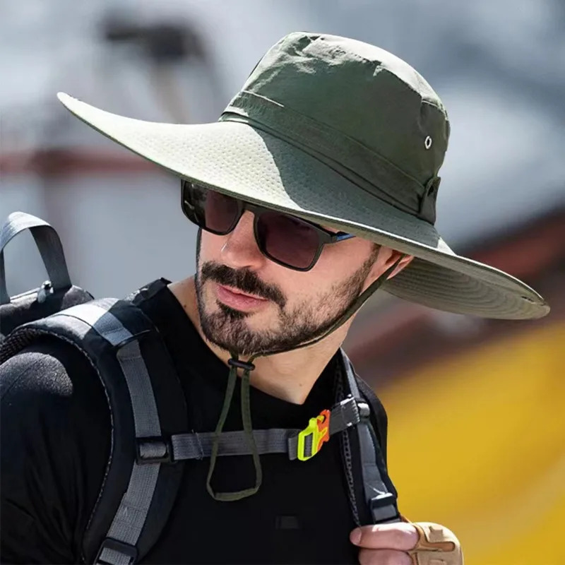 sun protection fishing hat summer breathable mesh camping hiking UV resistant mountain mens Panama 250326
