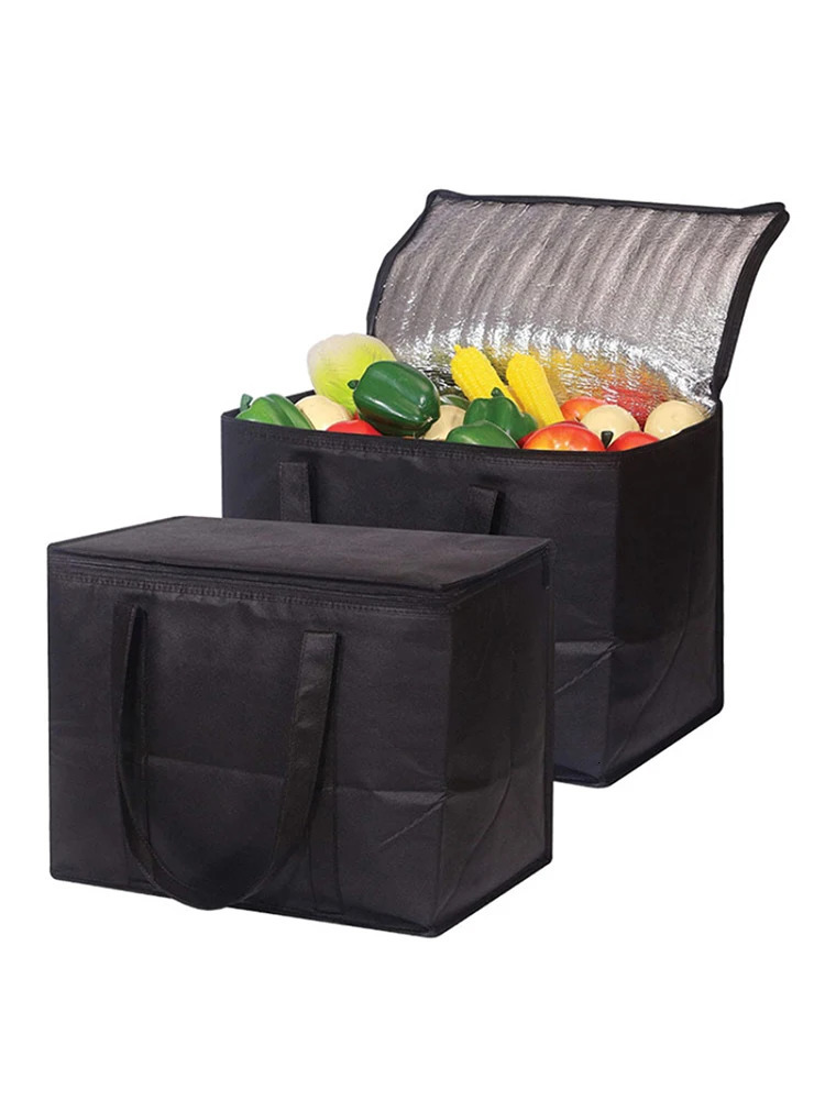 Soft cooler bag with zipper top and reinforced bottom plate insulated reusable for picnics 250401