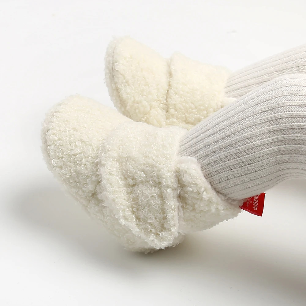 Infant Baby Boy Girl Cozy Fleece Bootie born Stay On Slipper Winter Warm Gripper Non-Slip Crib Shoes 251107 - view 7