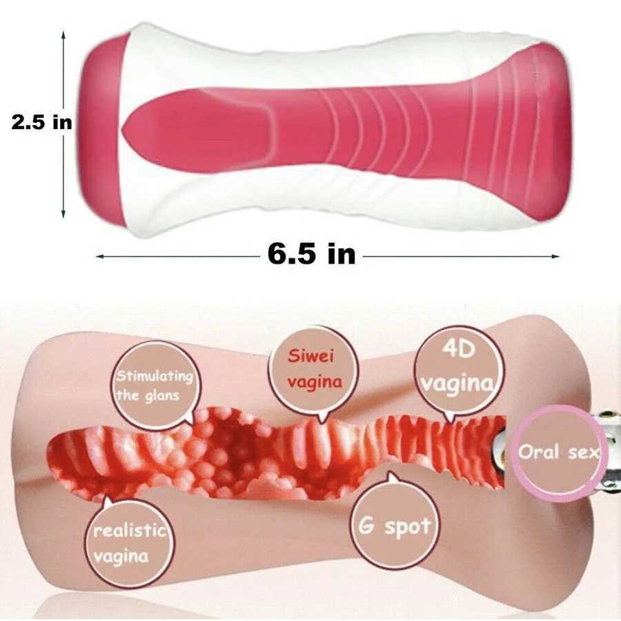 Pocket Pussy Realistic Vagina for Men Anal Male Masturbator Reusable Vacuum Bag Masturbation MachineXJ250408