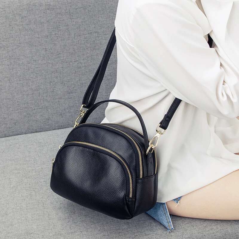 Genuine Leather Shoulder Women's Handbags Fashion Crossbody Bags For Women Messenger Shell Bag Female Tote Purse