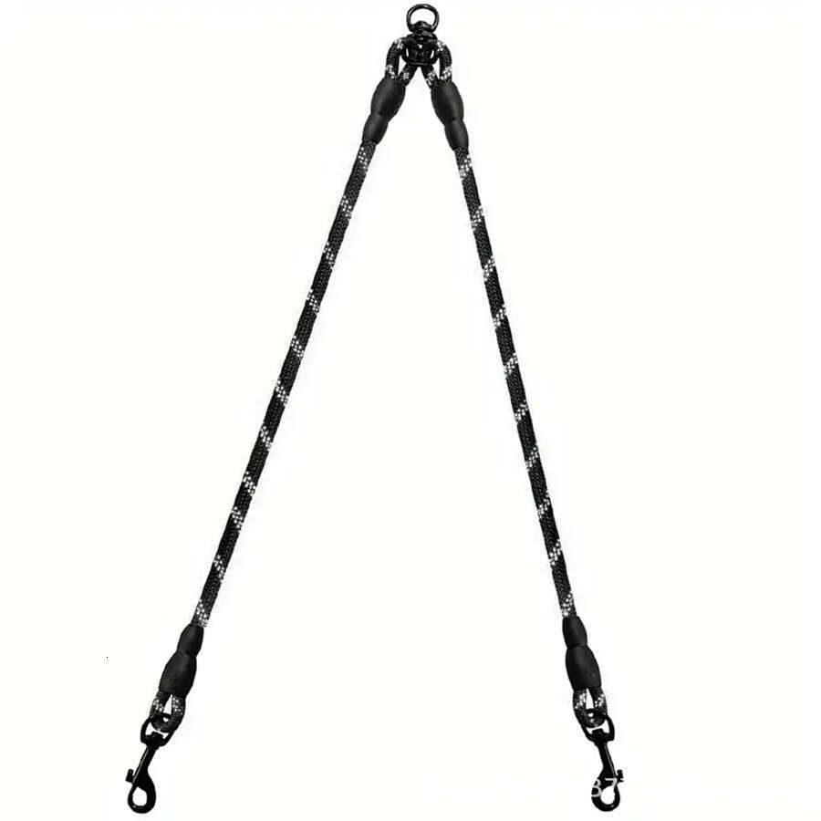 Pet with one trailer and two braids, PP round rope, chain, walking dog leash, double leash topstamp