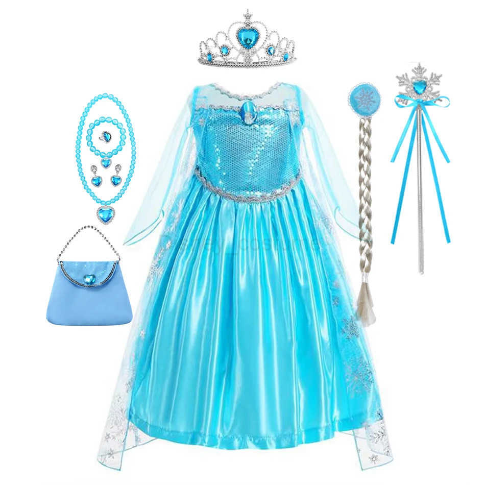 Disney Elsa dresses up for a girls birthday childrens Halloween carnival Easter party dress up for a girls Anna costume X250408