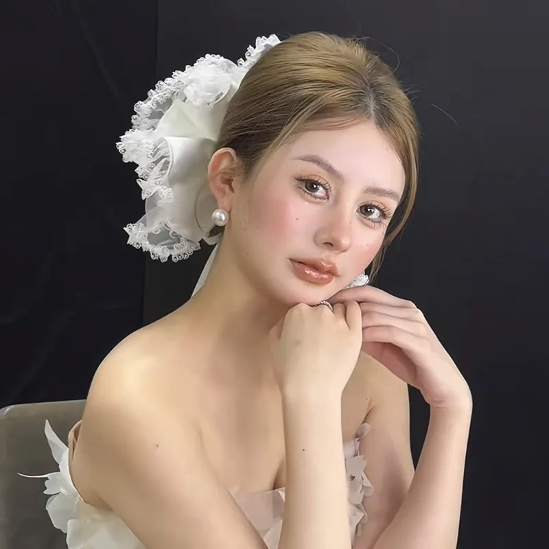 Korean Super Fairy Lace Bridal Headpiece Sen Bridal Wedding Hair Accessories 250407