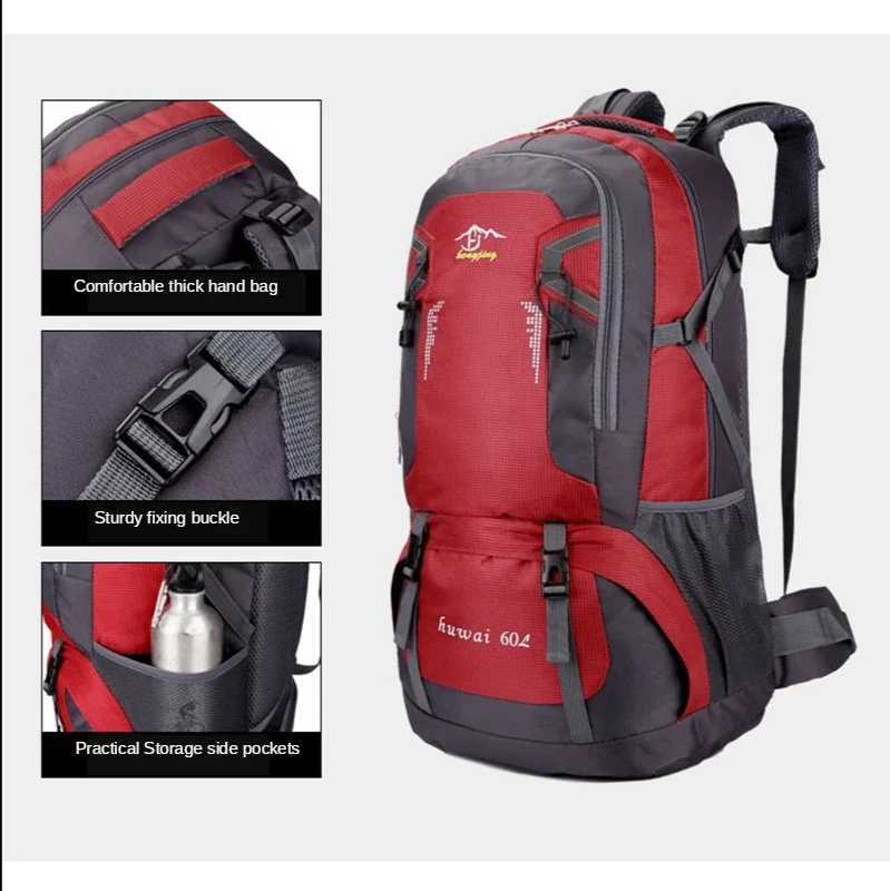 Outdoor Travel Backpack 60L for Hiking Camping - Quty Rucksack Trekking BagC250407